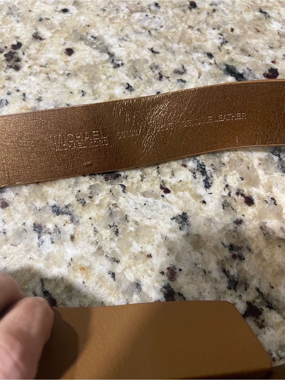 Michael Kors Large Cognac Leather Belt - Picture 3 of 4